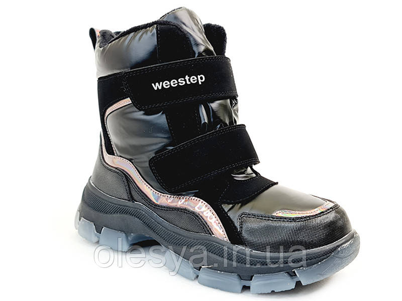 Зимові чобітки, сноутси, термоботки для дівчинки 8571 Weestep.Розміри 35 37, фото 1