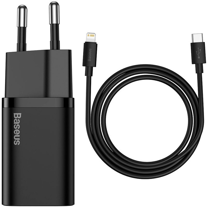 Швидкий зарядний пристрій для айфону iPhone з кабелем Type-C - Lightning Baseus 20W оригінал