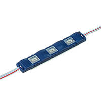 Модуль светодиодный синий 12в smd5730 3LED 1Вт герметичный
