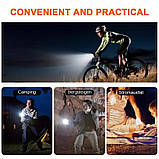 Ліхтарик швидкозарядний вбудована акумуляторна батарея на велосипед, фото 6