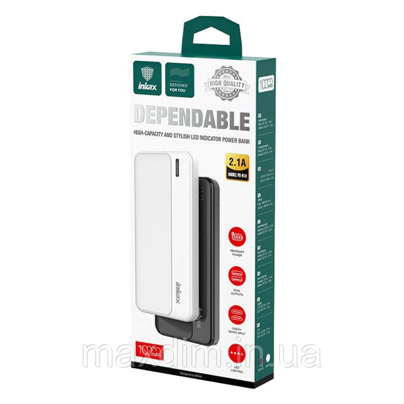 Power Bank PB-01A Inkax повербанка 10 000 mah