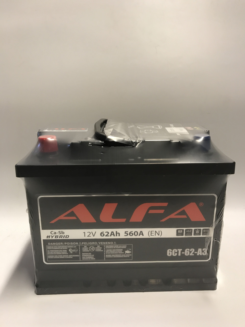 Акумулятор ALFA 62Ah 560A 6СТ-62-АЗ(1) A-MEGA AUTO, фото 1