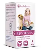 Брованол С суспензія від глистів для собак і кішок, 5 мл