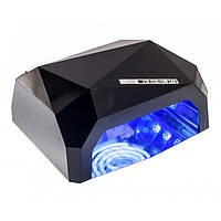 Сушилка для ногтей, лампа для гель лака UV LAMP CCF+LED. Цвет: черный