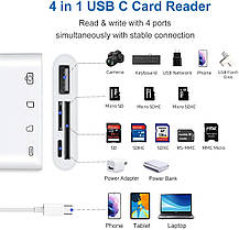 Пристрій читання карт пам'яті USB C на SD 4 в 1, Amazon, Німеччина, фото 2