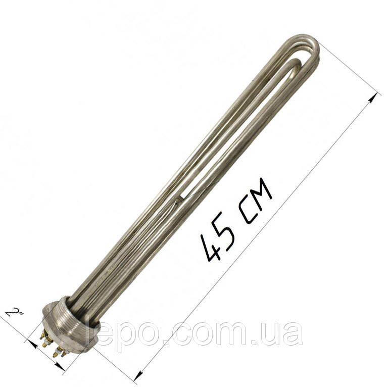 Блок Тен для котла 9кВт, 9000Вт, різьба 2", 220 / 380 В