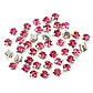 Стрази в оправі пришивні Круглі 6 мм Рожево-Червоний 30 шт., фото 2