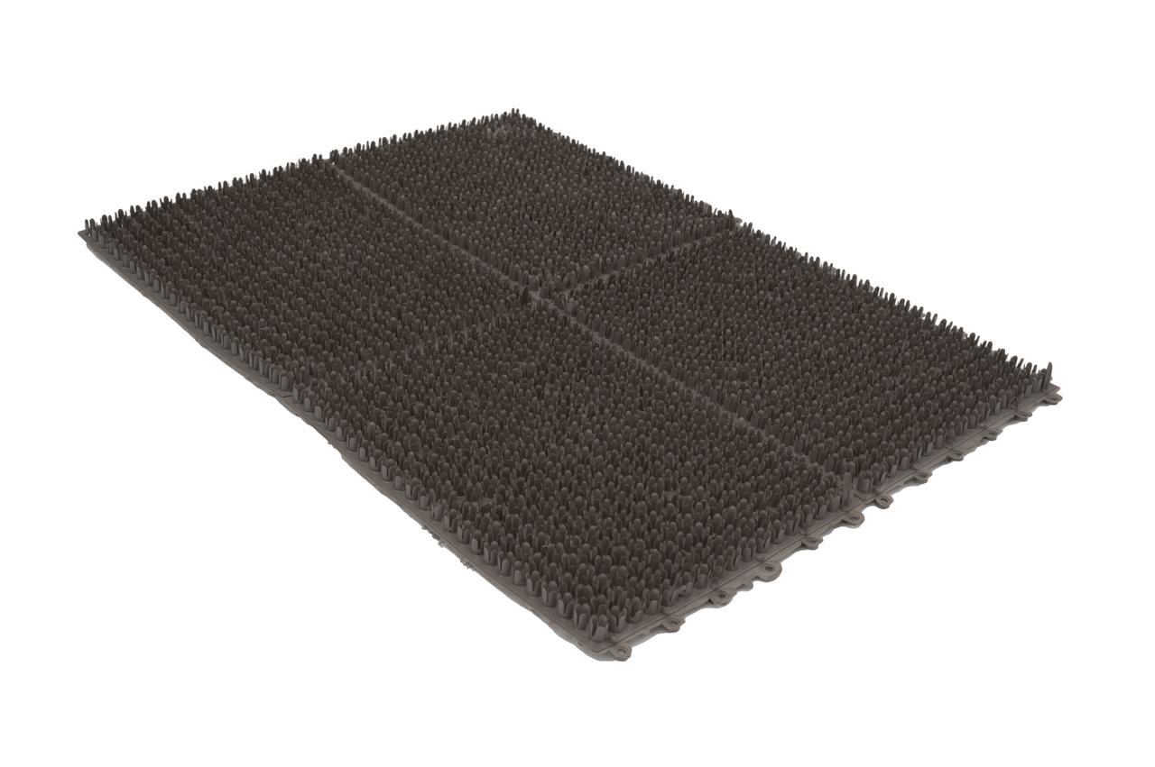 Килимок для підлоги (ціна за 4 секції) 540х400х15 мм коричневий (ПолімерАгро), фото 1