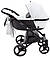 Коляска 2 в 1 Bair City ECO 23 білий/ чорний, фото 3