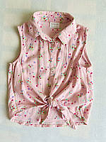 Сорочка-блузка для дівчинки з зав'язувальними кінцями