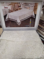 Велюрова постіль з мереживом Туреччина 160×220