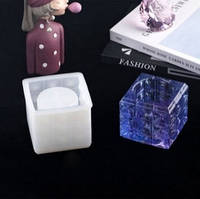 Форма молд для створення свічника куб з епоксидної смоли No2