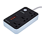 Мережевий фільтр LDNIO 2500Вт з швидкой зарядкой 3 розетки 3USB Type-C PD/QC подовжувач 2м SC3412, фото 6
