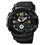 Тактичний багатофункціональний годинник з подвійним часом Patriot 004 Black Поліція + Box, фото 2