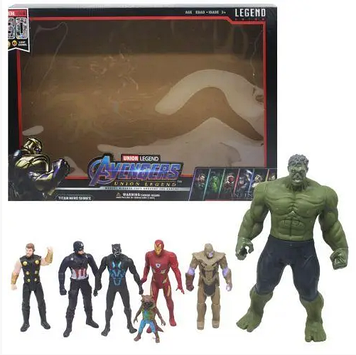Герої Марвел 10 в 1 фігурки марвел персонажі супергероїв Месники Танос, Халк, Грут, Людина Павук та інші