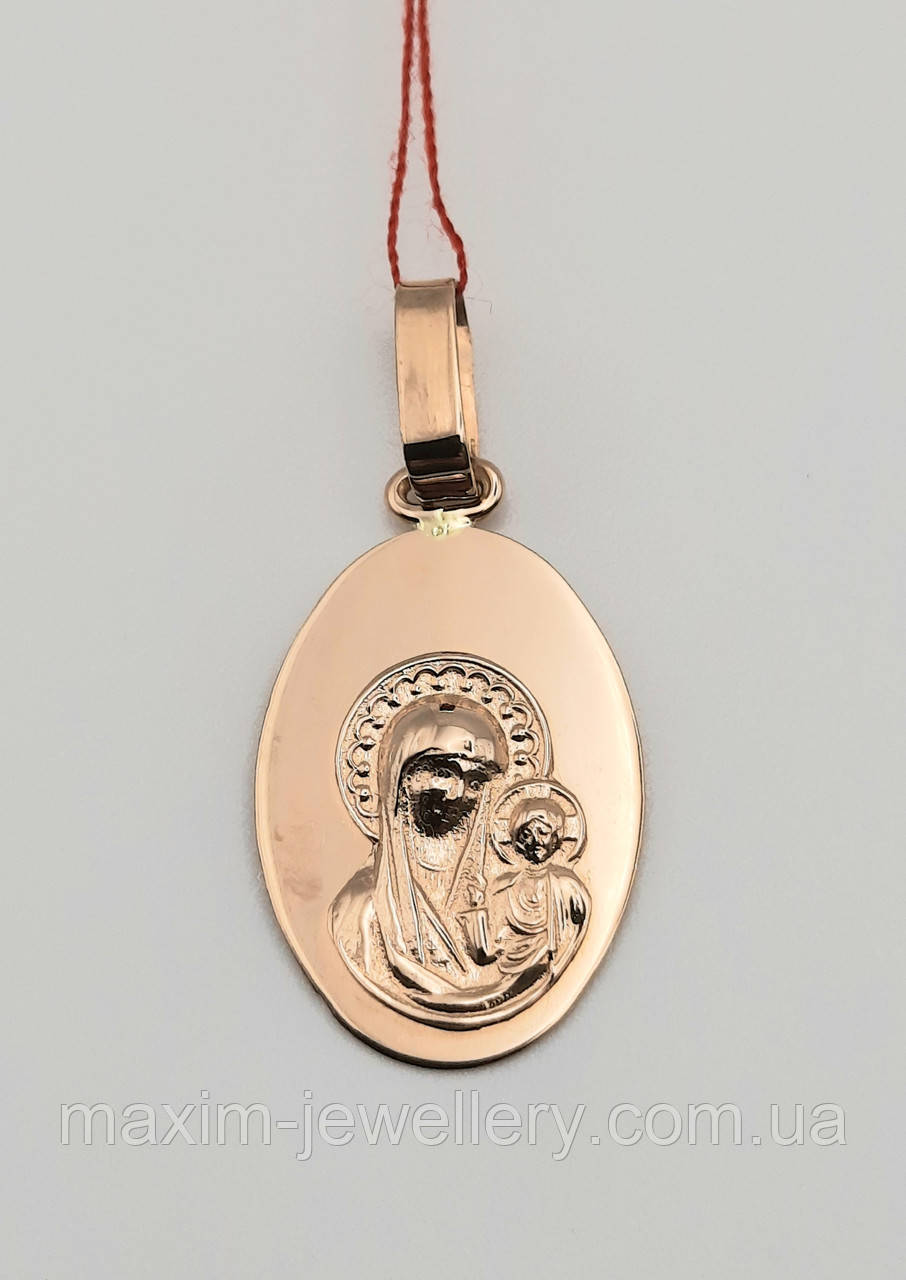 Підвіска - іконка "Богородиця з дитям" із золота, фото 1