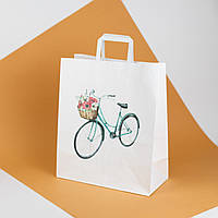 Пакет подарочный большой 320*150*380 Детский пакетик с рисунком "Велосипед"