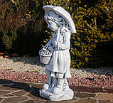 Садова фігура Дівчинка із парасолькою 66х30х22 см, фото 5