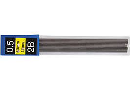 Грифелі 0,5 мм для механічних олівців 12шт. 2В 10802