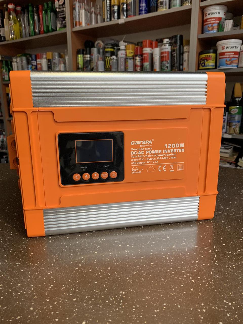 Перетворювач напруги (інвертор) 12-220V 1200W (max) чистий сінус
