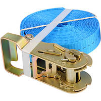 Стяжний Ремінь(Лента)Трос(25мм х 400см/1000кг) з Трещоткою(Храповим)Механізмом Для Кріплення(Вантажа)Багажа VOREL 82343