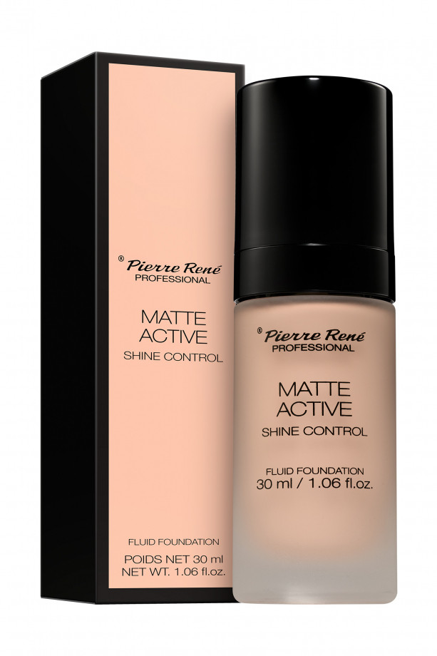 № 07 Тональний флюїд матуючий Pierre Rene Matte Active Control Shine Fluid Foundation