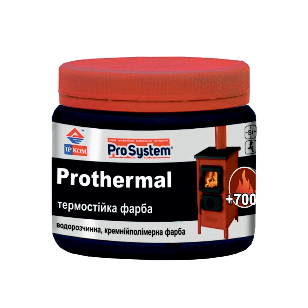 Фарба термостійка ProSystem Prothermal, Графіт, 0.35 л, фото 1
