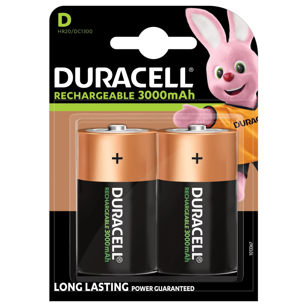 Акумулятори DURACELL Rechargeable D/HR20/DC1300 3000mAh (2шт)