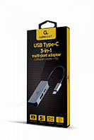 Док-станція Cablexpert USB-C 3-в-1 (A-CM-COMBO3-02) USB/HDMI/PD