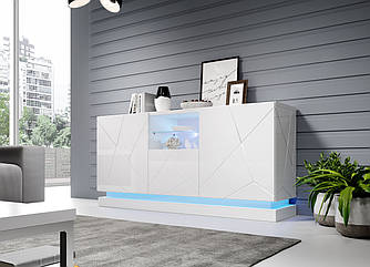 Комод 3Д QIU 150 білий глянець Cama meble