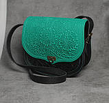 Унікальна шкіряна сумка через плече, модель "Квітка", фото 4
