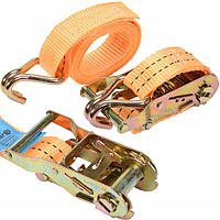 Стяжний Ремінь(Лента)Трос(38мм х 200см)1000/2000кг з Трещеткою(Храповим)Механізмом Для Кріплення(Вантажа)Багажа VOREL 82401