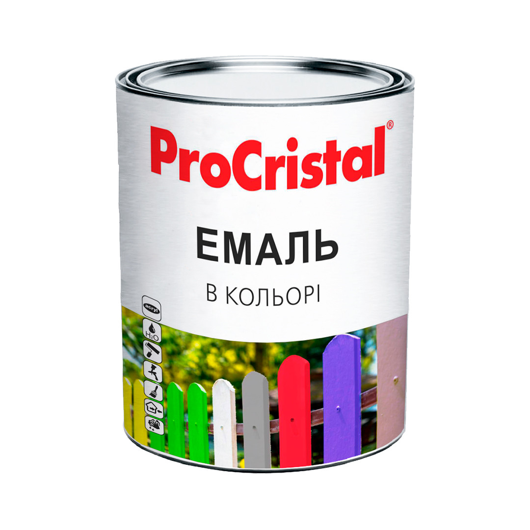 Емаль акрилова кольорова ProCristal IР-116, Коричневий RAL 8011, 0.8 л, фото 1