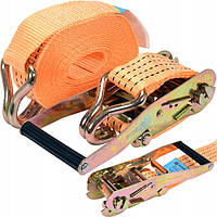 Стяжний Ремінь(Лента)Трос(50мм х 600см)2000/4000кг з Трещеткою(Храповим)Механізмом Для Кріплення(Вантажа)Багажа VOREL 82409