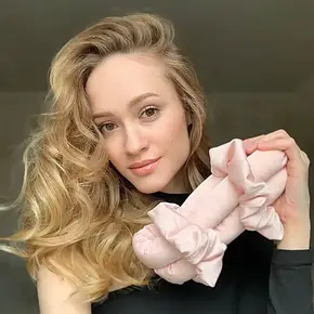 Шовкова стрічка — бігуді для укладання волосся і створення локонів, Бігнуді для укладання волосся Сірі, фото 3