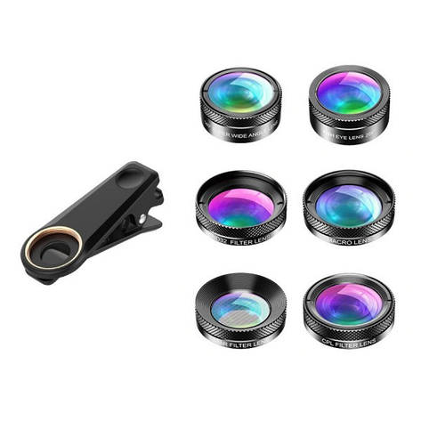 Набір фільтрів та лінз для смартфону 6в1 Apexel APL-DG6V2, фото 1