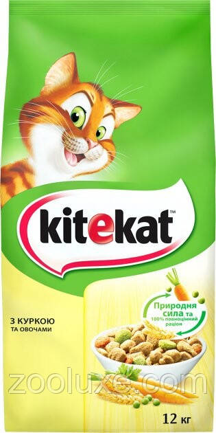 Kitekat з куркою й овочами 12 кг — корм для кішок Кітікет