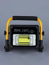 Прожектор акумуляторний 50W Solar Light W743 із сонячною панеллю 5000 mAh USB, фото 3