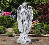 Садова фігура Ангел з трояндою 76х31х28 см, фото 2