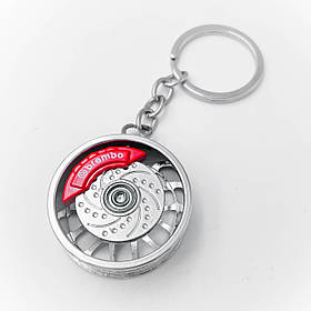 Брелок для ключів литі диски Brembo (Брембо) Хром