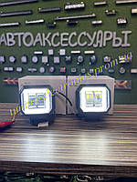 LED COB фары с белыми ангельскими глазками ободком диодным 2 линзы 20 Watt Яркие дополнительные компактные