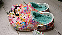 Кроксы на меху утепленные сабо теплые крокси Crocs Classic Lined Tie Dye Clog