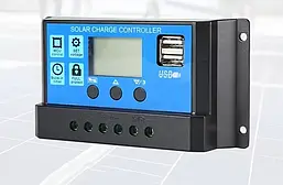 Контролер заряду акумуляторів PU1024 10 А, ДВА роз'єму USB