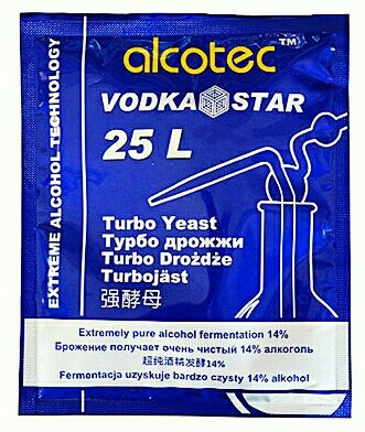 Сухі турбо дріжджі Alcotec Vodka Star, фото 1