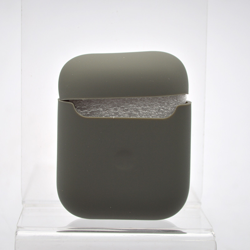 Чохол накладка Silicon Case Slim для AirPods 1/2 Grey/Сірий