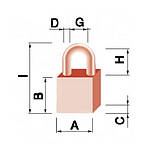 Замок навісний TOKOZ 112/50 3KEY LONG 130мм 9мм, фото 3