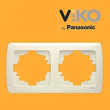 Подвійна горизонтальна рамка VIKO Carmen Крем