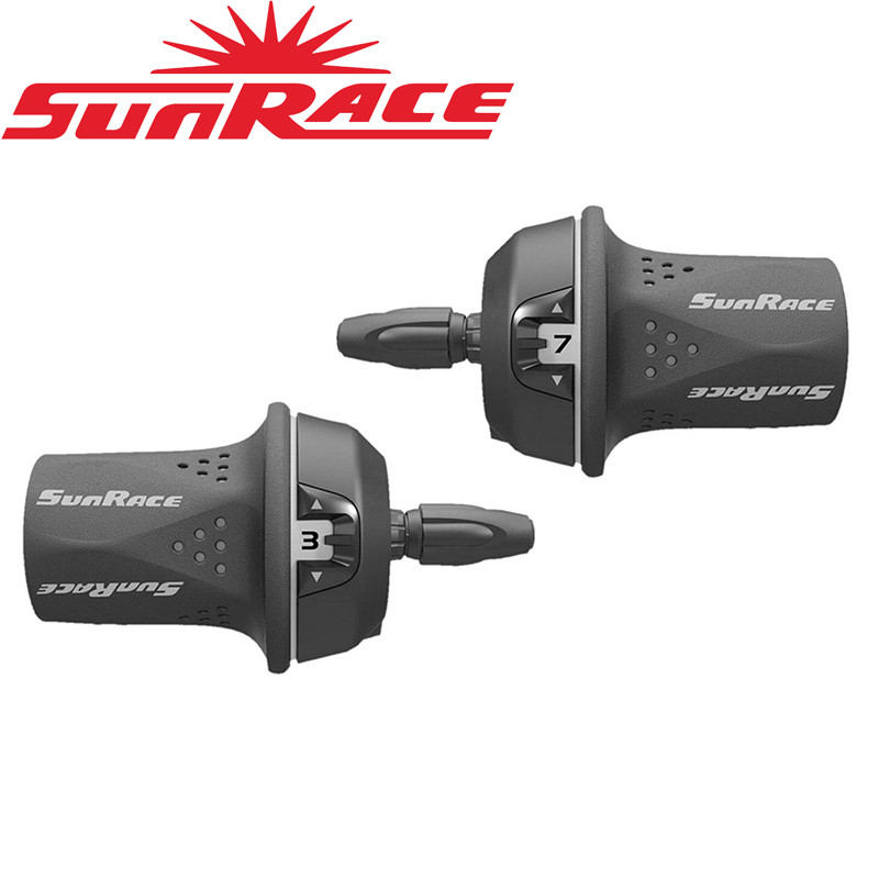 Шифтери велосипедні SunRace TSM21 комплект 3/7 швидкостей, фото 1