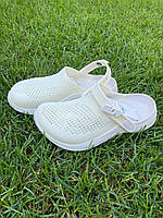 Кроксы женские белые шлепки Crocs LiteRide 360 Almost White
