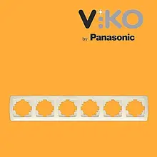 Шестерна горизонтальна рамка VIKO Carmen Крем